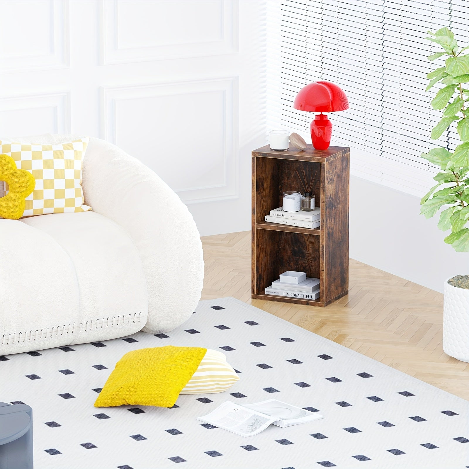 Double-layer Open Bookshelf