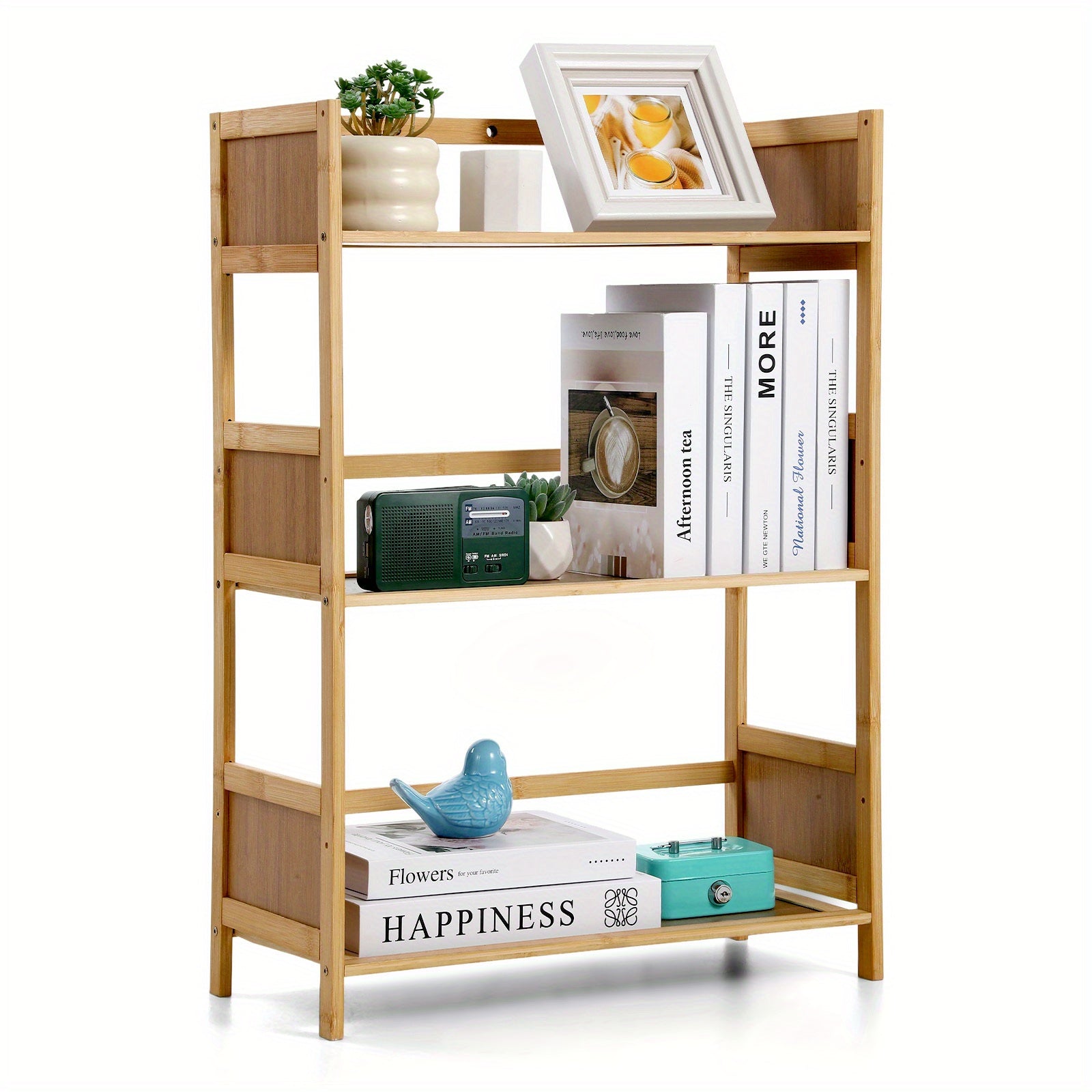 Three-layer Bookshelf Multi-layer Floor-standing Bookshelf | Three-layer, 50cm (19.6 Inches), Independence Day Living Room Decoration Essential