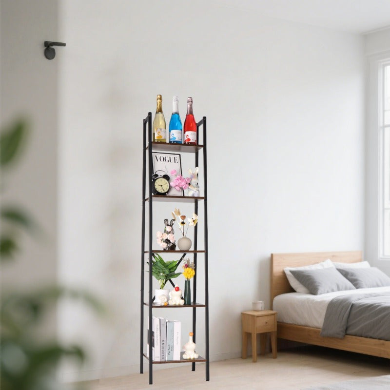 1pc Multi-Tier Heavy-Duty Metal Shelf - Suitable for Garage\u002FOffice\u002FKitchen, Sturdy Freestanding Bookcase with Space-Saving Design, Easy to Assemble in 4 Sizes