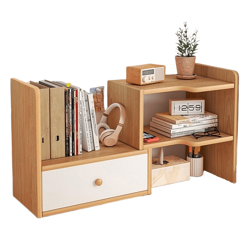 Light Luxury Storage Shelf, Student File Shelf, Computer Shelf, Tiered Cabinet Office, Office Storage Shelf, Multi-layer Storage Shelf, Wooden Display Shelf, Suitable for Books Snacks, Etc. Perfect for Bedroom