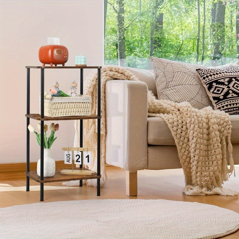 1pc Multi-Tier Heavy-Duty Metal Shelf - Suitable for Garage\u002FOffice\u002FKitchen, Sturdy Freestanding Bookcase with Space-Saving Design, Easy to Assemble in 4 Sizes