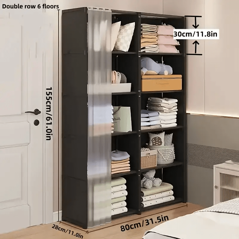 Multi-Functional Bookshelf 1pc Multi-Functional Classic Bookshelf Storage Rack | Available in Black and White Colors, Multi-Layered Independent Shelves with Large Capacity Dustproof Design, Easy to Assemble - Perfect for Home, Office, or Classroom Use