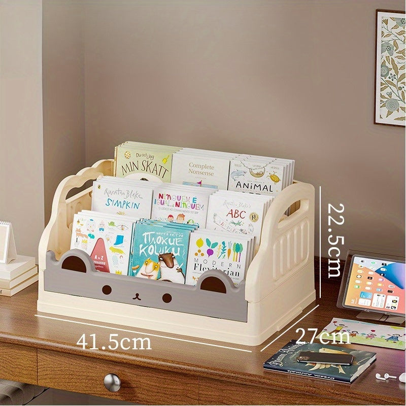 Freestanding Modular Storage Cabinet with Wheels & Foldable Design - White & Gray Plastic Organizer for Books, Magazines, Decor - Space-Saving Multi-Purpose Home & Office Furniture, Bookshelf Furniture, Decorative Shelving, Easy Assembly Storage