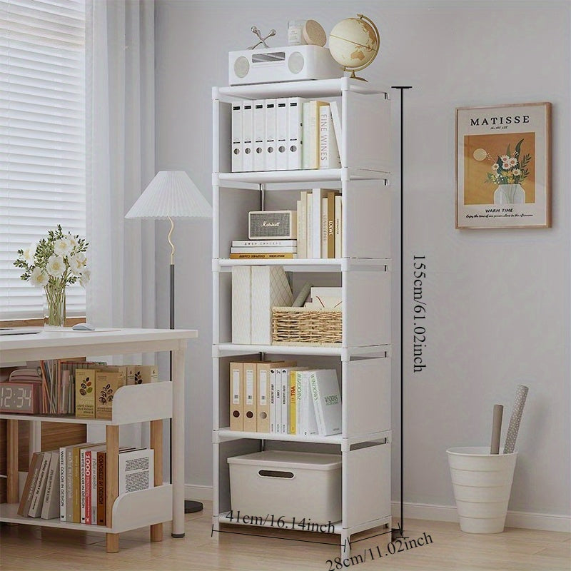 Home simple bookshelf, student small bookshelf, desktop office bookshelf, rental house storage rack, dormitory luggage rack, bedside bedroom floor to floor shelf