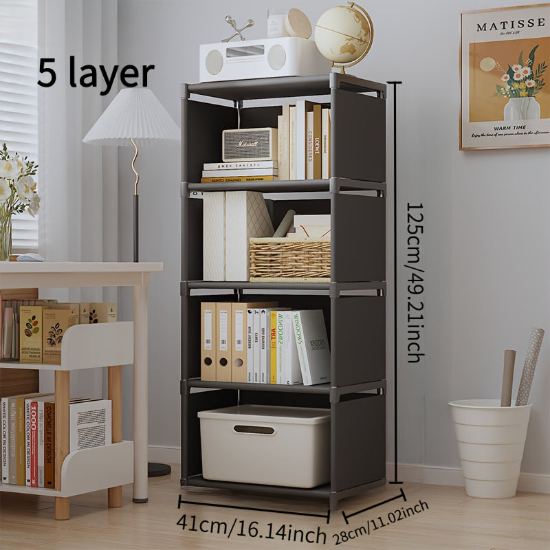 Home simple bookshelf, student small bookshelf, desktop office bookshelf, rental house storage rack, dormitory luggage rack, bedside bedroom floor to floor shelf