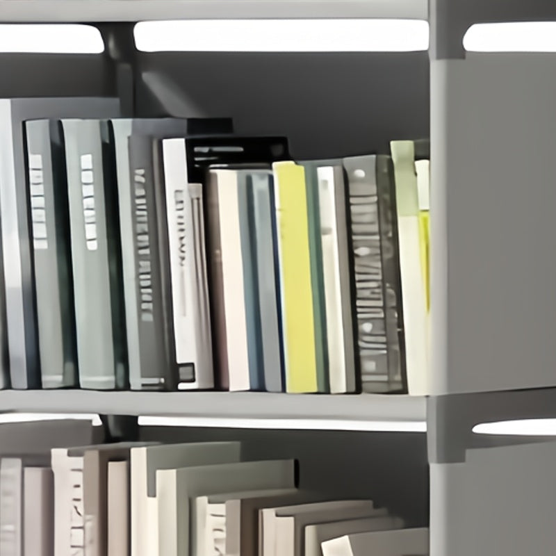 3-Color Options Metal Bookshelf - Freestanding Vertical Storage Shelf with Back Panel, 27\