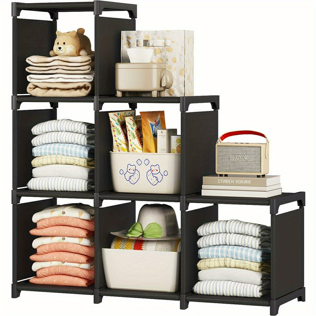 Bookcases Cube Storage 6-Cube Closet Organizer Storage Shelves Cubes Organizer DIY Plastic Closet Cabinet Modular Book Shelf Organizing Storage Shelving For Bedroom Living Room, Baskets, Bins & Containers for Home Organization