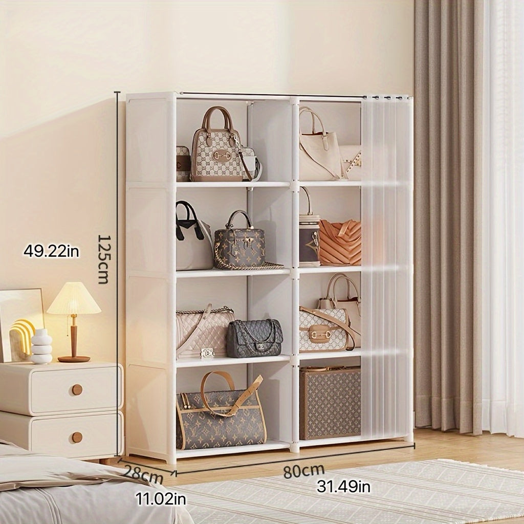 Multi-Functional Bookshelf 1pc Multi-Functional Classic Bookshelf Storage Rack | Available in Black and White Colors, Multi-Layered Independent Shelves with Large Capacity Dustproof Design, Easy to Assemble - Perfect for Home, Office, or Classroom Use