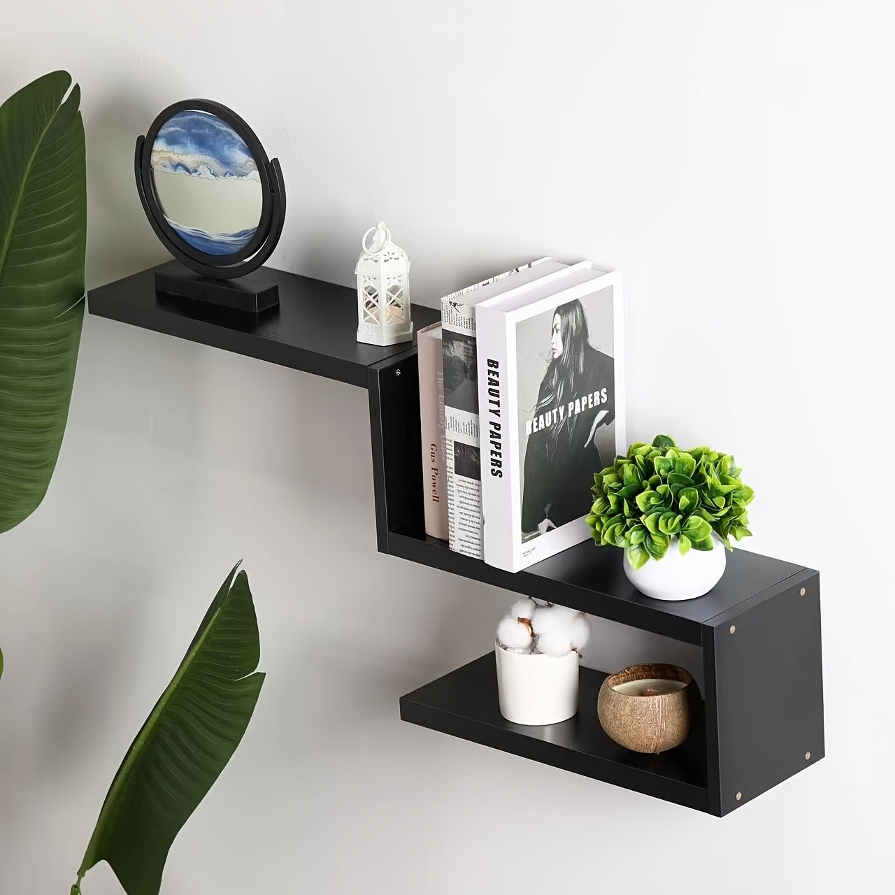 1 Set Of Wooden Wall-mounted Floating Shelves, Which Can Be Combined In Any Style (staircase, Concave, Convex, Etc.), Flower Racks, Bookshelves, Storage Racks, Bedroom, Living Room, Corridor, Kitchen, Bathroom Decorative Racks, Storage Racks