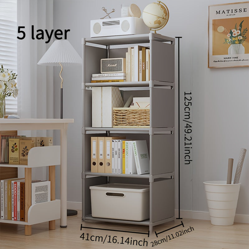 Home simple bookshelf, student small bookshelf, desktop office bookshelf, rental house storage rack, dormitory luggage rack, bedside bedroom floor to floor shelf