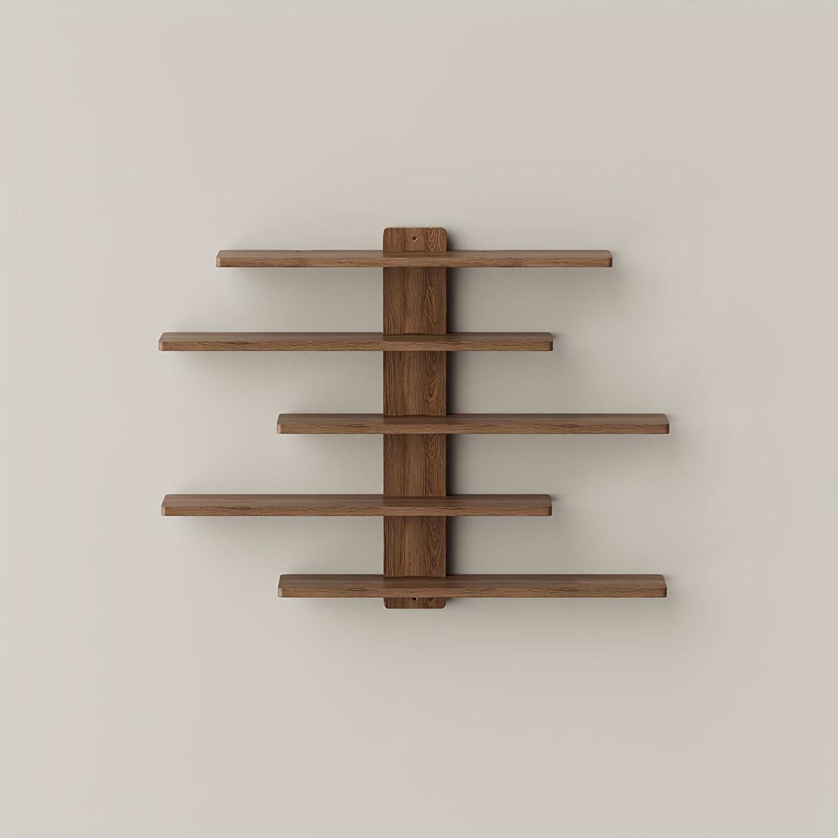 5-Tier Vintage Shelf 5-Tier Vintage Wooden Display Shelf | Wall-Mounted Recycled Wood Floating Shelves for Home & Office Decor, Space-Saving Multi-Purpose Storage Organizer, Retro Aesthetic Decor