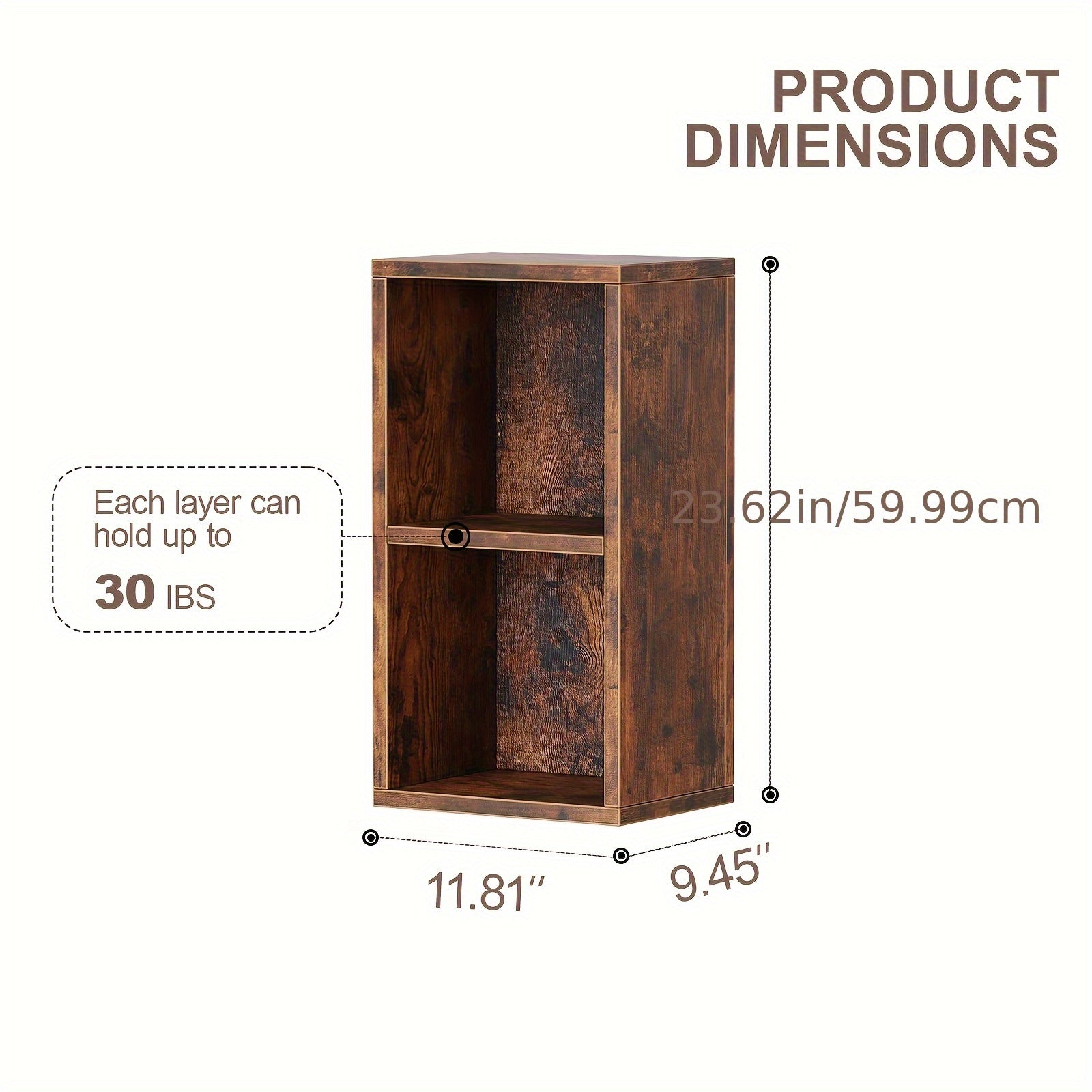 Double-layer Open Bookshelf